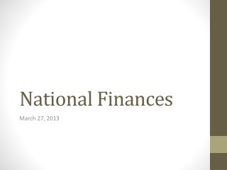 National Finances