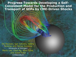 Progress Towards Developing a Self-Consistent Model for the Production and Transport of SEPs by CME-Driven Shocks