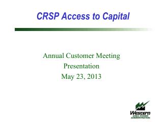 CRSP Access to Capital
