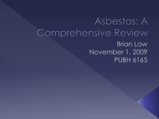 Asbestos: A Comprehensive Review