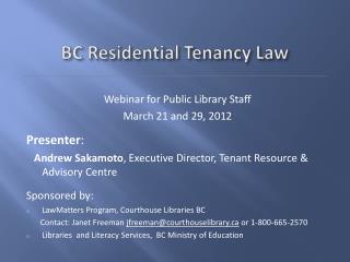 BC Residential Tenancy Law