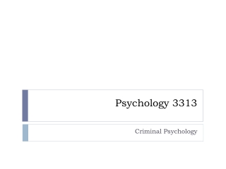 Psychology 3313