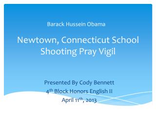Newtown, Connecticut School Shooting Pray Vigil