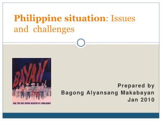 Philippine situation : Issues and challenges