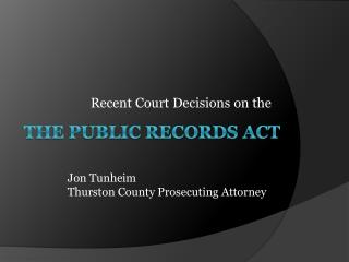 The Public Records act