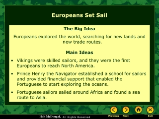Europeans Set Sail