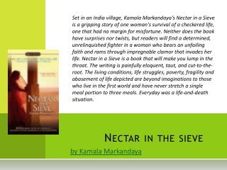 Nectar in the sieve