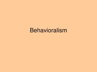 Behavioralism