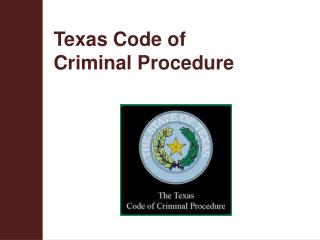criminal procedure texas code presentation ppt powerpoint