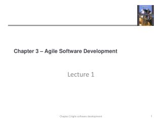 Chapter 3 – Agile Software Development