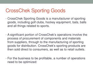 CrossChek Sporting Goods