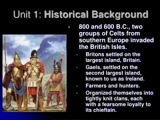Unit 1: Historical Background