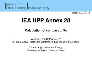 IEA HPP Annex 28 Calculation of compact units