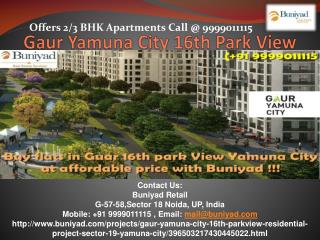 Gaur 16th Park View Yamuna City – New launch In Gaur Yamuna