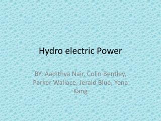 Hydro electric Power