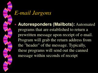 E-mail Jargons