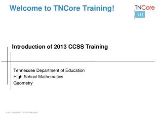 Welcome to TNCore Training!