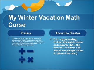 My Winter Vacation Math Curse