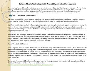 latest buzz on android development