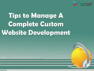 Tips to Manage a Complete Website Development