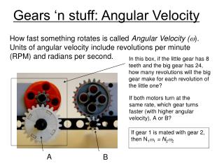 Gears ‘n stuff: Angular Velocity