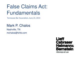 False Claims Act: Fundamentals