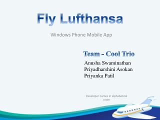 Fly Lufthansa