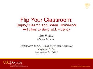 Flip Your Classroom: Deploy ‘Search and Share’ Homework Activities to Build ELL Fluency