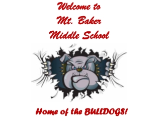 Welcome to Mt. Baker Middle School