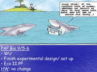 PAP Bio 9/5-6 WU Finish experimental design/ set up Eco II PP HW : no change