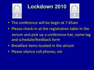 Lockdown 2010