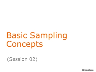 Basic Sampling Concepts