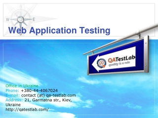 web application testing