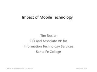 Impact of Mobile Technology