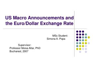 US Macro Announcements and the Euro/Dollar Exchange Rate