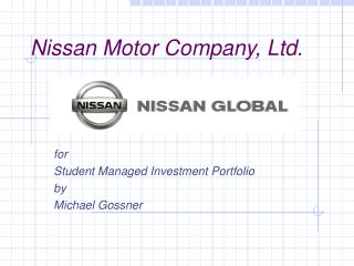 Nissan Motor Company, Ltd.