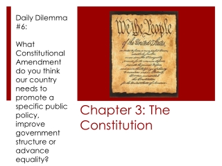 Chapter 3: The Constitution