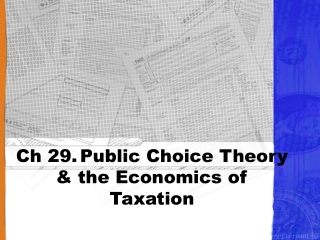Ch 29.	Public Choice Theory & the Economics of Taxation
