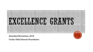 Excellence grants