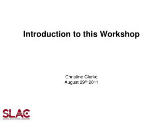 Introduction to this Workshop