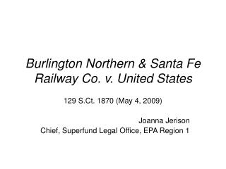 Burlington Northern & Santa Fe Railway Co. v. United States