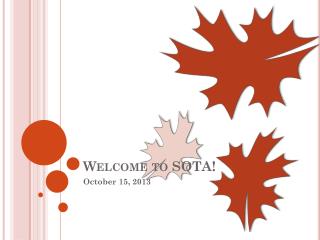 Welcome to SOTA!