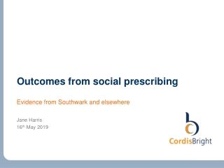 Outcomes from social prescribing