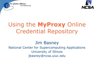 Using the MyProxy Online Credential Repository