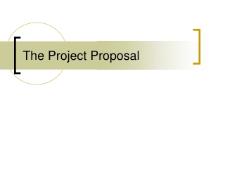 The Project Proposal