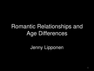 Romantic Relationships and Age Differences