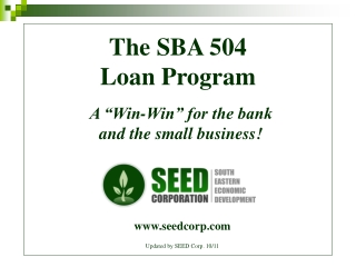 The SBA 504 Loan Program