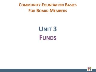 Unit 3 Funds