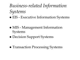 Business-related Information Systems