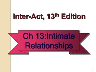 Inter-Act , 13 th Edition